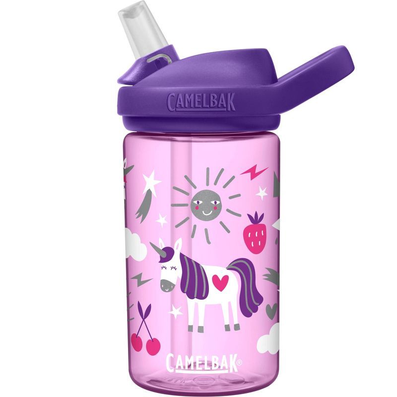 slide 1 of 9, CamelBak Eddy+ 14oz Kids' Tritan Renew Water Bottle - Unicorn Party, 14 oz