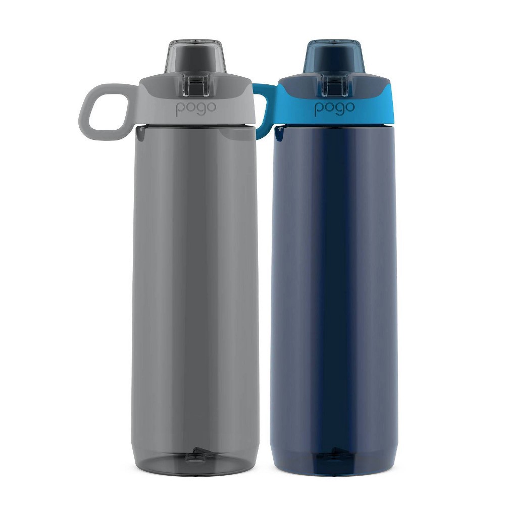 slide 2 of 3, Pogo Sport 32oz Tritan Chug 2Pc - Gray/Navy, 1 ct