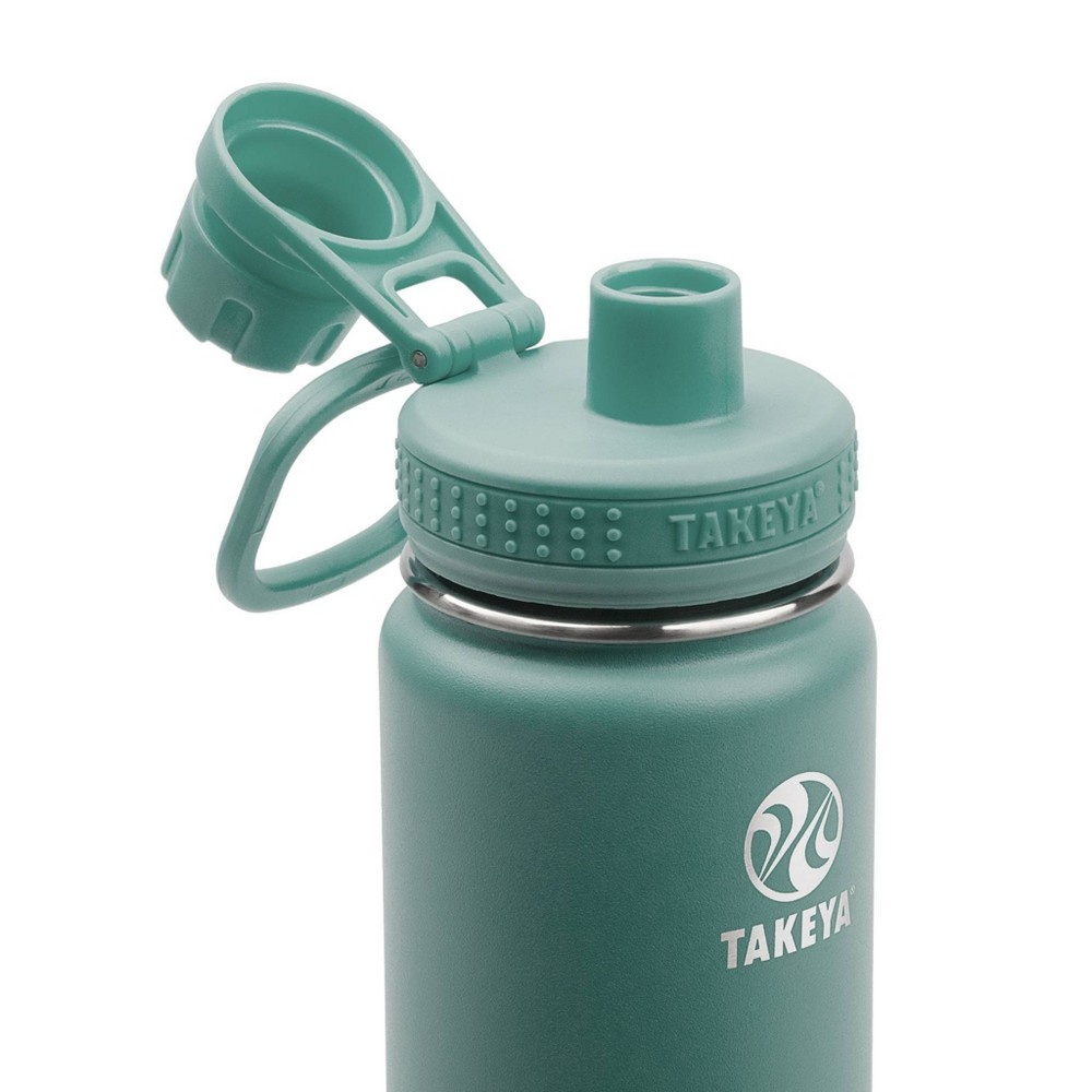 slide 2 of 5, Takeya 18oz Actives Insulated Stainless Steel Water Bottle with Spout Lid - Sage, 1 ct