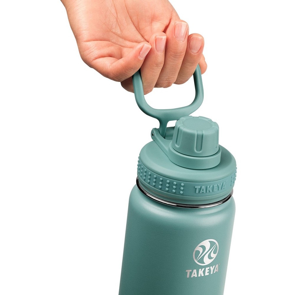 slide 4 of 5, Takeya 18oz Actives Insulated Stainless Steel Water Bottle with Spout Lid - Sage, 1 ct