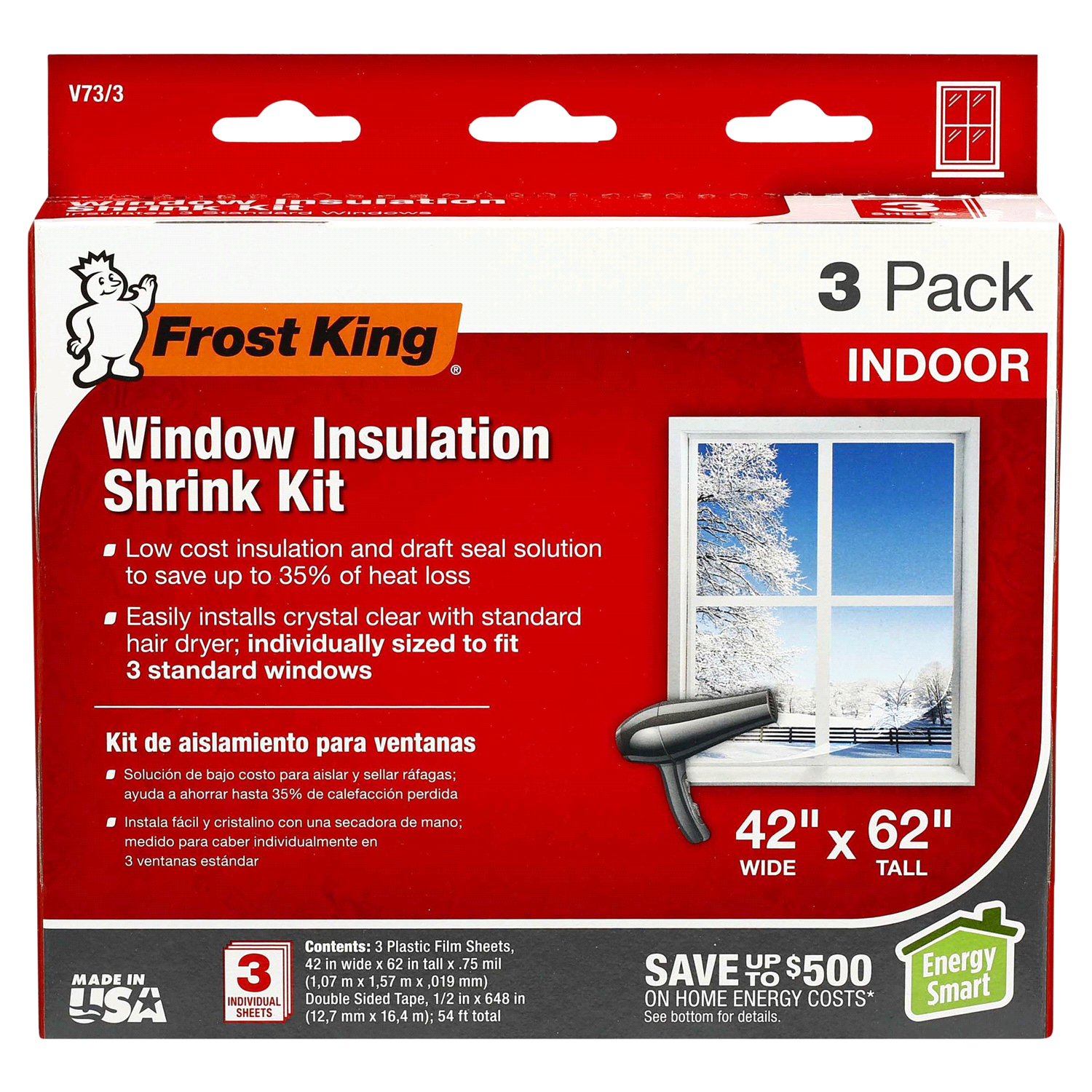 slide 1 of 2, Frost King Front King Shrink Film Window Insulation Kit, 1 ct