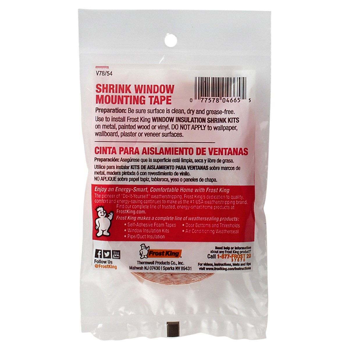 slide 2 of 2, Frost King Double Sided Mounting Tape, 54 ft