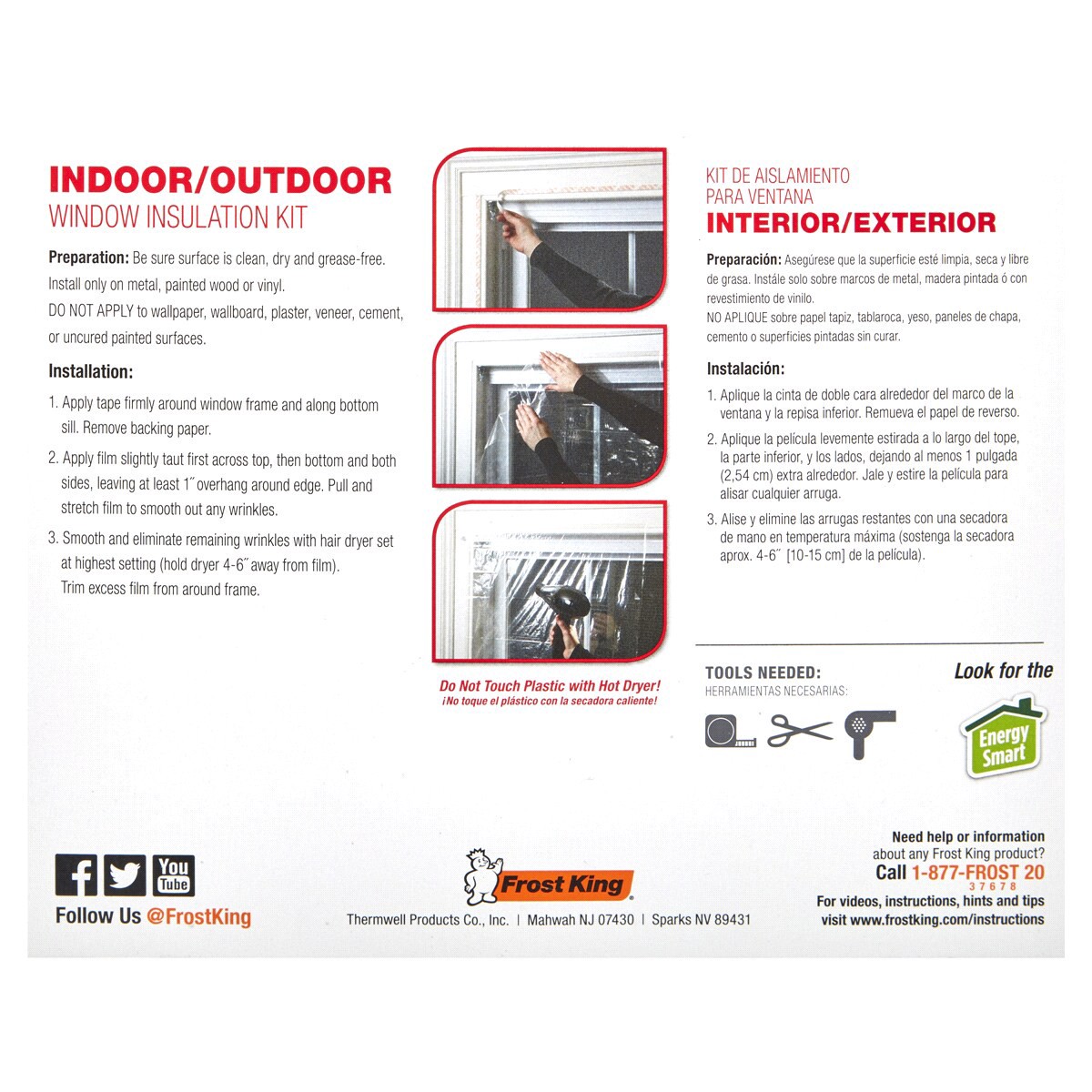 slide 2 of 2, Frost King Heavy Duty Shrink Window Kit for X-large Windows V85H, 1 ct