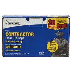 Frost King3 mil Contractor Clean-up Bags, Black