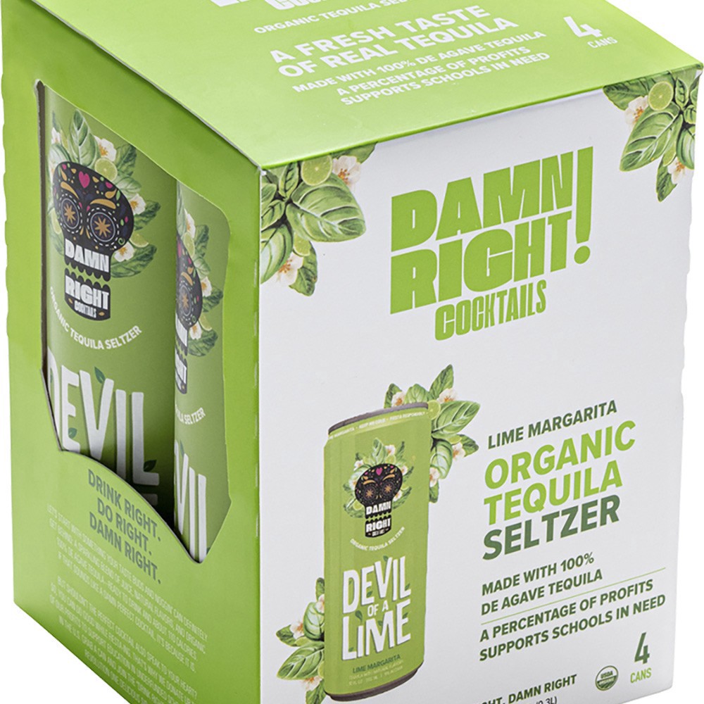 slide 1 of 1, Damn Right Devil Of A Lime Marg, 4 ct; 12 oz