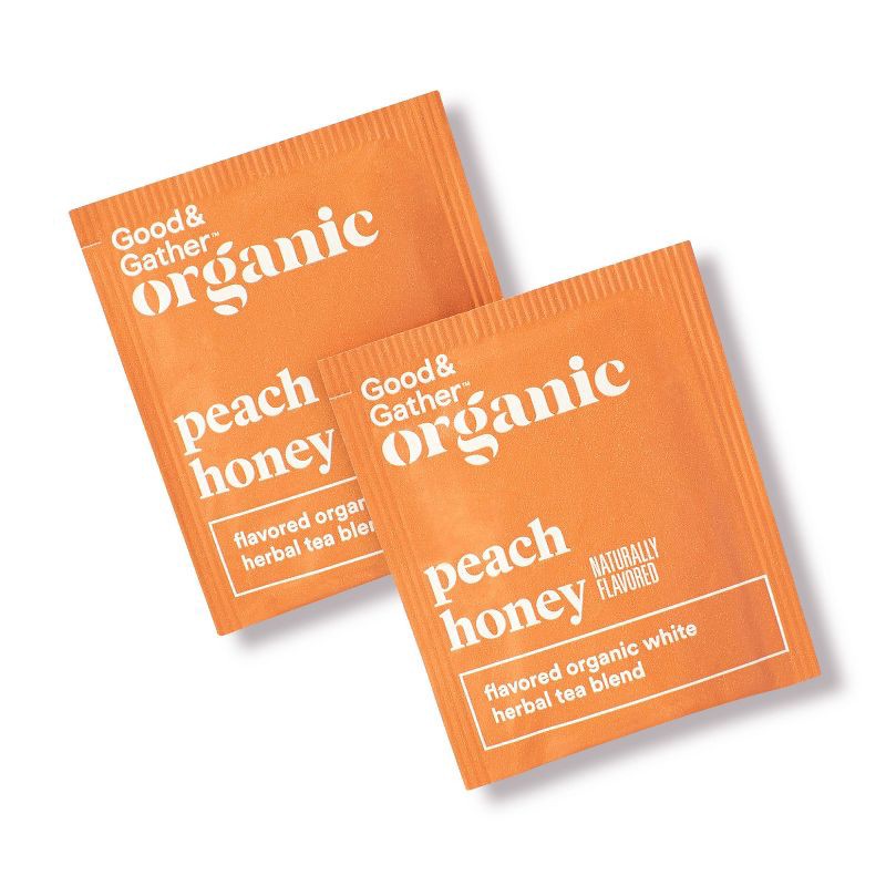 slide 2 of 4, Organic Peach Honey Tea - 20ct - Good & Gather™, 20 ct