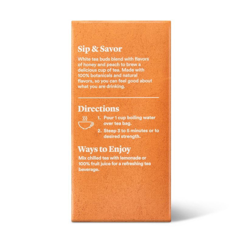 slide 4 of 4, Organic Peach Honey Tea - 20ct - Good & Gather™, 20 ct