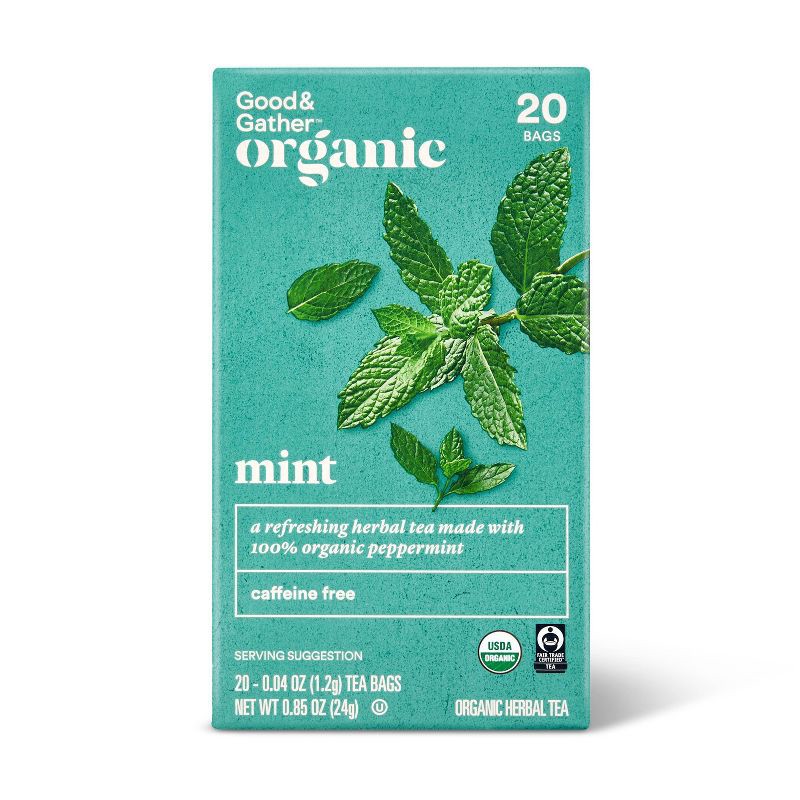 slide 1 of 4, Organic Mint Tea - 20ct - Good & Gather™, 20 ct