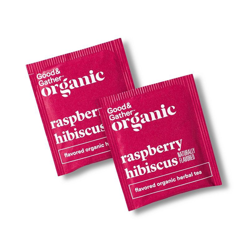 slide 2 of 4, Organic Raspberry Hibiscus Tea - 20ct - Good & Gather™, 20 ct