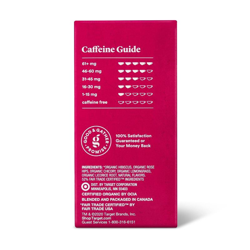 slide 3 of 4, Organic Raspberry Hibiscus Tea - 20ct - Good & Gather™, 20 ct