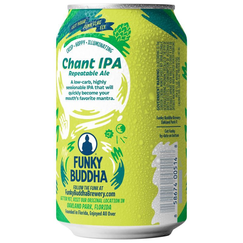 slide 3 of 5, Funky Buddha Brewery Funky Buddha Chant IPA Beer - 6pk/12 fl oz Cans, 6 ct; 12 fl oz