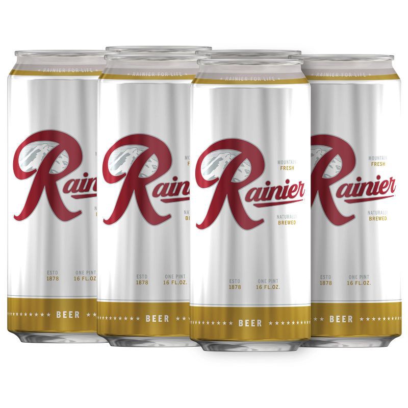 slide 4 of 8, Rainier Beer - 6pk/16 fl oz Cans, 6 ct; 16 fl oz