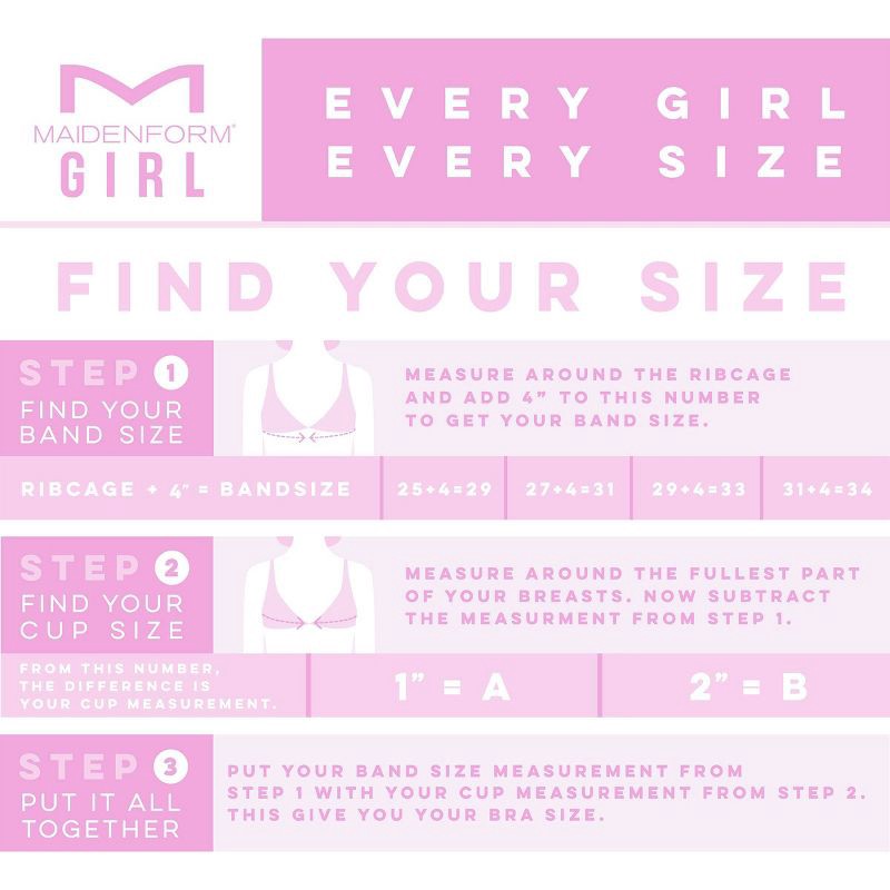 slide 3 of 4, Maidenform Girls' Strapless Convertible Bra - Off-White 30A, 1 ct