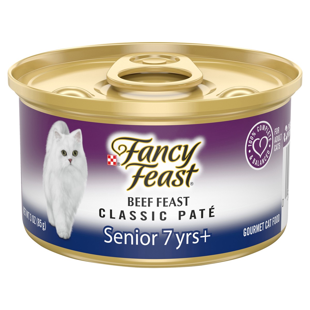 slide 3 of 15, Fancy Feast Purina Fancy Feast High Protein Senior Pate Wet Cat Food, Beef Feast Senior 7+, 3 oz