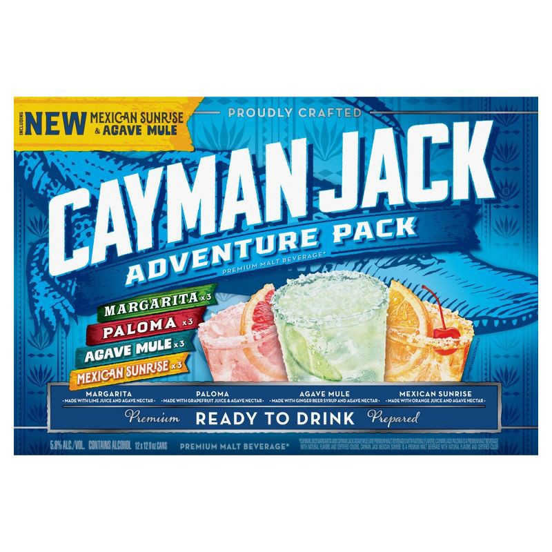 slide 12 of 16, Cayman Jack Cocktails Variety Pack - 12pk/12 fl oz Cans, 12 ct; 12 fl oz
