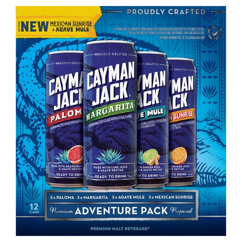 slide 14 of 16, Cayman Jack Cocktails Variety Pack - 12pk/12 fl oz Cans, 12 ct; 12 fl oz