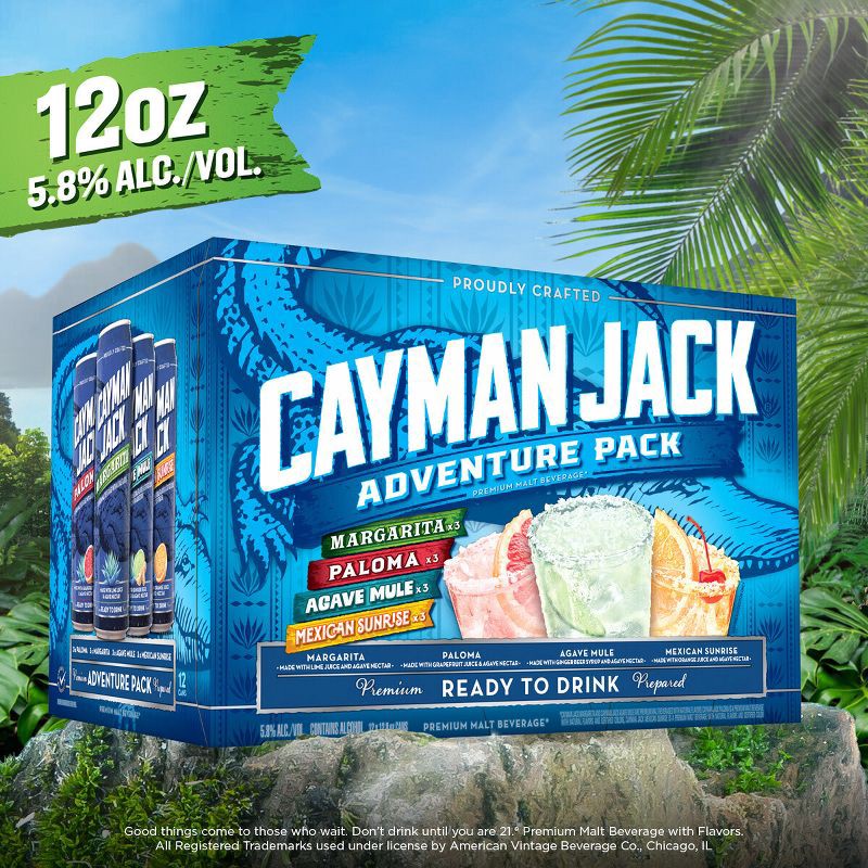 slide 6 of 16, Cayman Jack Cocktails Variety Pack - 12pk/12 fl oz Cans, 12 ct; 12 fl oz
