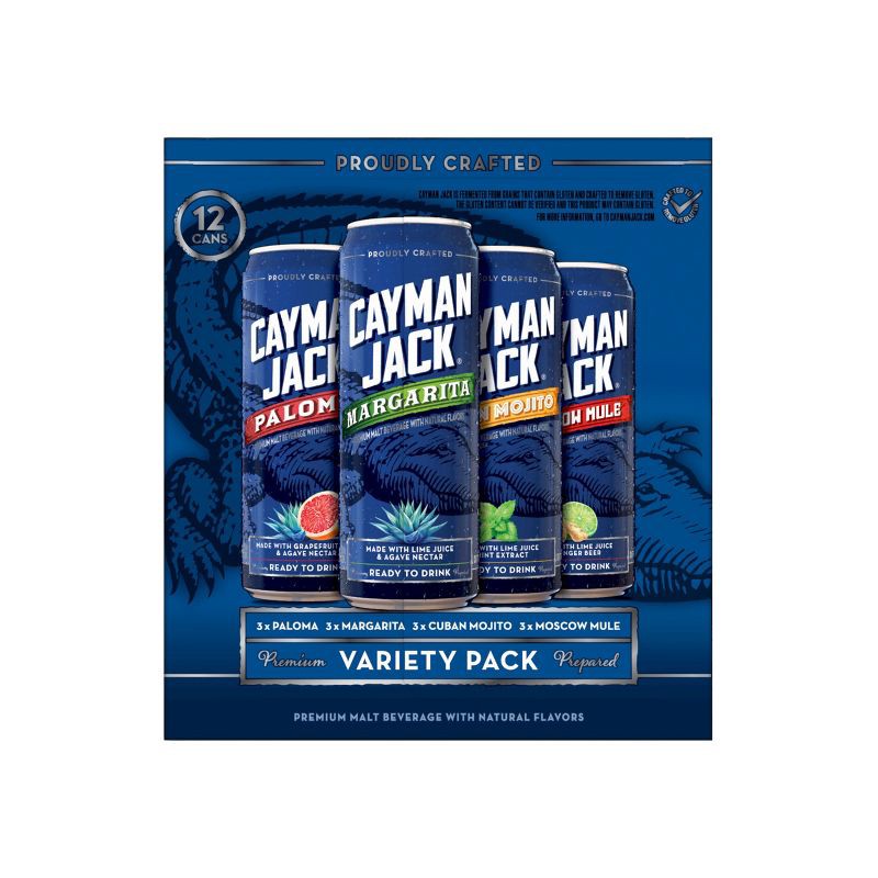 slide 15 of 16, Cayman Jack Cocktails Variety Pack - 12pk/12 fl oz Cans, 12 ct; 12 fl oz