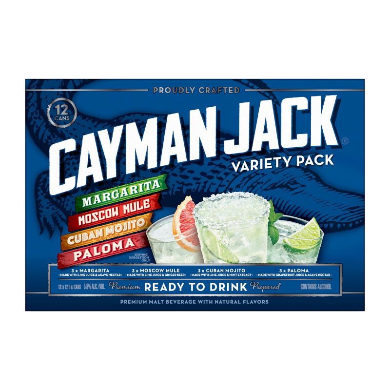 slide 16 of 16, Cayman Jack Cocktails Variety Pack - 12pk/12 fl oz Cans, 12 ct; 12 fl oz