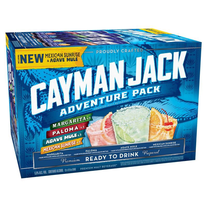 slide 9 of 16, Cayman Jack Cocktails Variety Pack - 12pk/12 fl oz Cans, 12 ct; 12 fl oz