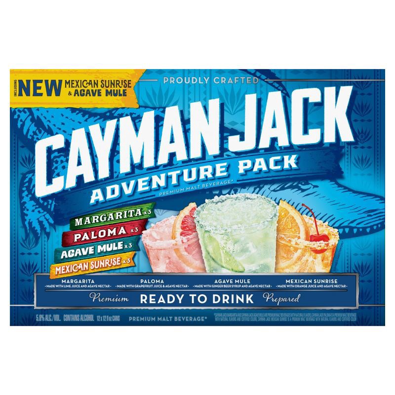 slide 11 of 16, Cayman Jack Cocktails Variety Pack - 12pk/12 fl oz Cans, 12 ct; 12 fl oz