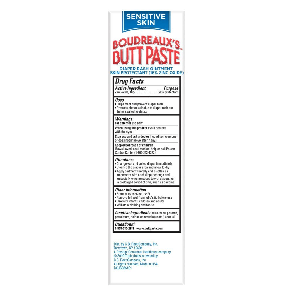 slide 3 of 3, Boudreaux's BP Boudreaux's Butt Paste Baby Diaper Rash Cream for Sensitive Skin, 4 oz