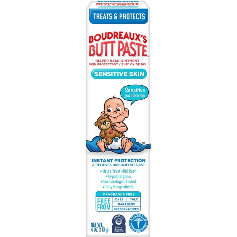 slide 8 of 8, Boudreaux's BP Boudreaux's Butt Paste Baby Diaper Rash Cream for Sensitive Skin - 4oz, 4 oz