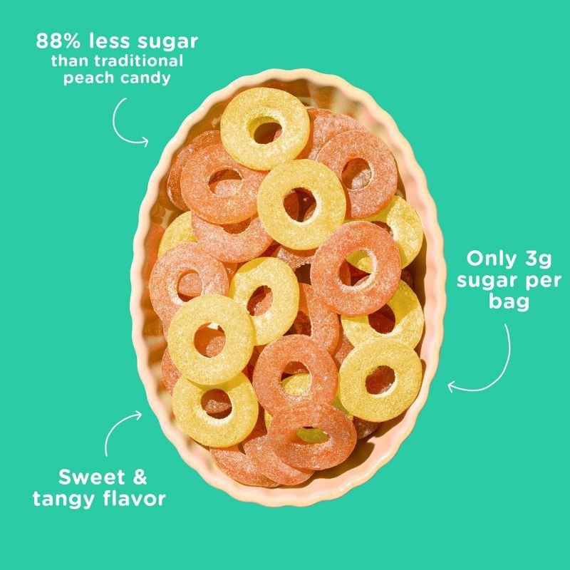 slide 6 of 7, SmartSweets Peach Rings Sour Gummy Candy - 1.8oz, 1.8 oz