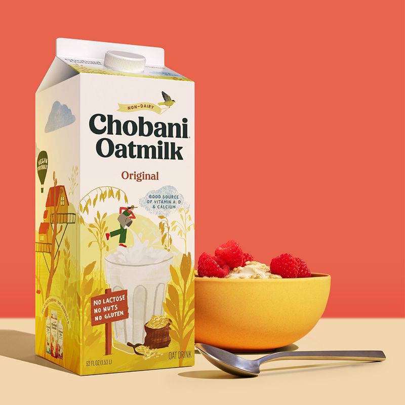 slide 4 of 8, Chobani Plain Plant-Based Oatmilk - 52 fl oz, 52 fl oz