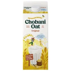 Chobani Plain Plant-Based Oatmilk - 52 fl oz