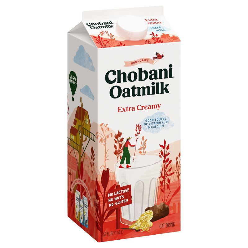 slide 2 of 7, Chobani Extra Creamy Plant-Based Oatmilk - 52 fl oz, 52 fl oz