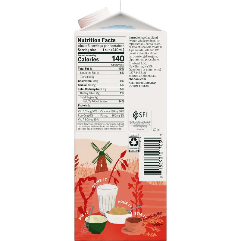 slide 4 of 7, Chobani Extra Creamy Plant-Based Oatmilk - 52 fl oz, 52 fl oz