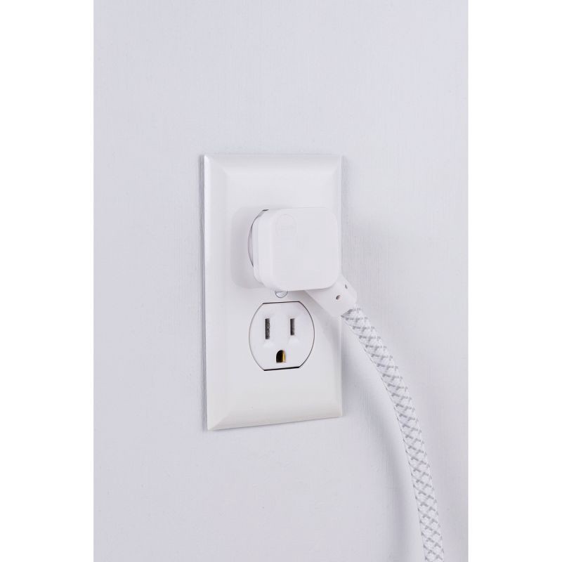 slide 5 of 7, Philips 3-Outlet Surge Protector with 1 Ft. Extension Cord, Gray and White, 1 ft