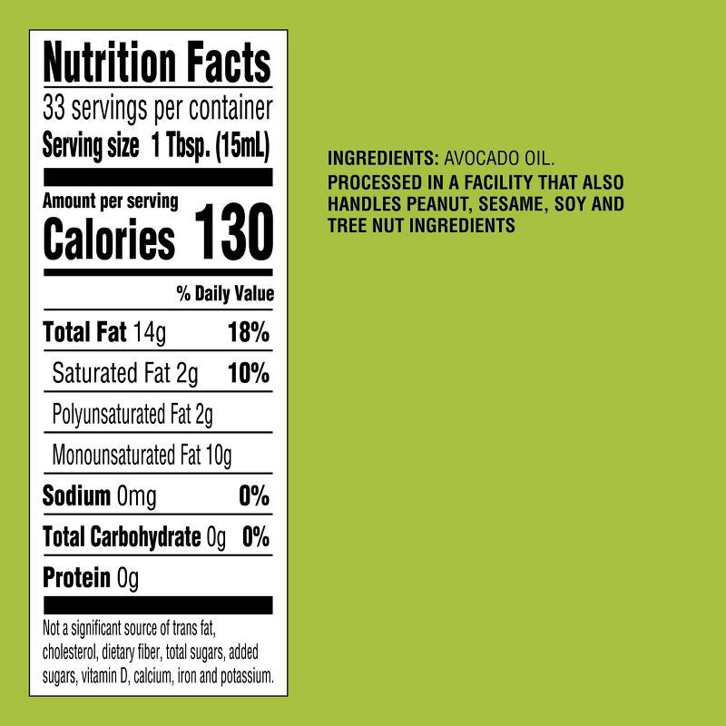 slide 4 of 4, Expellar Pressed Refined Avocado Oil - 16.9 fl oz - Good & Gather™, 16.9 fl oz