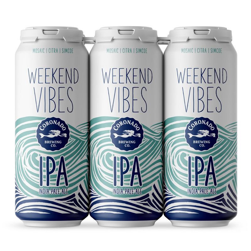 slide 1 of 2, Coronado Brewing Company Coronado Weekend Vibes IPA Beer - 6pk/16 fl oz Cans, 6 ct; 16 fl oz