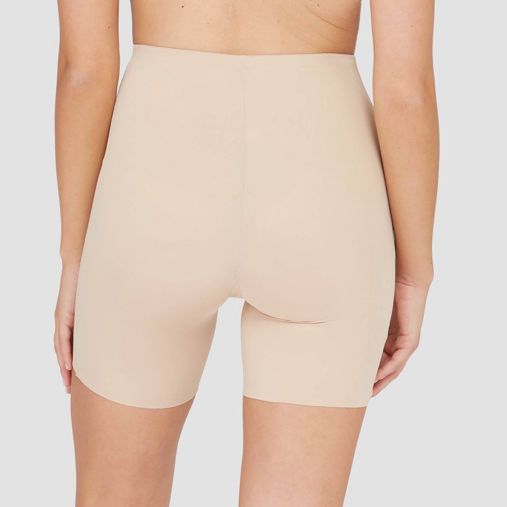 slide 2 of 4, ASSETS by SPANX Women's Thintuition Shaping Mid-Thigh Slimmer - Beige S, 1 ct