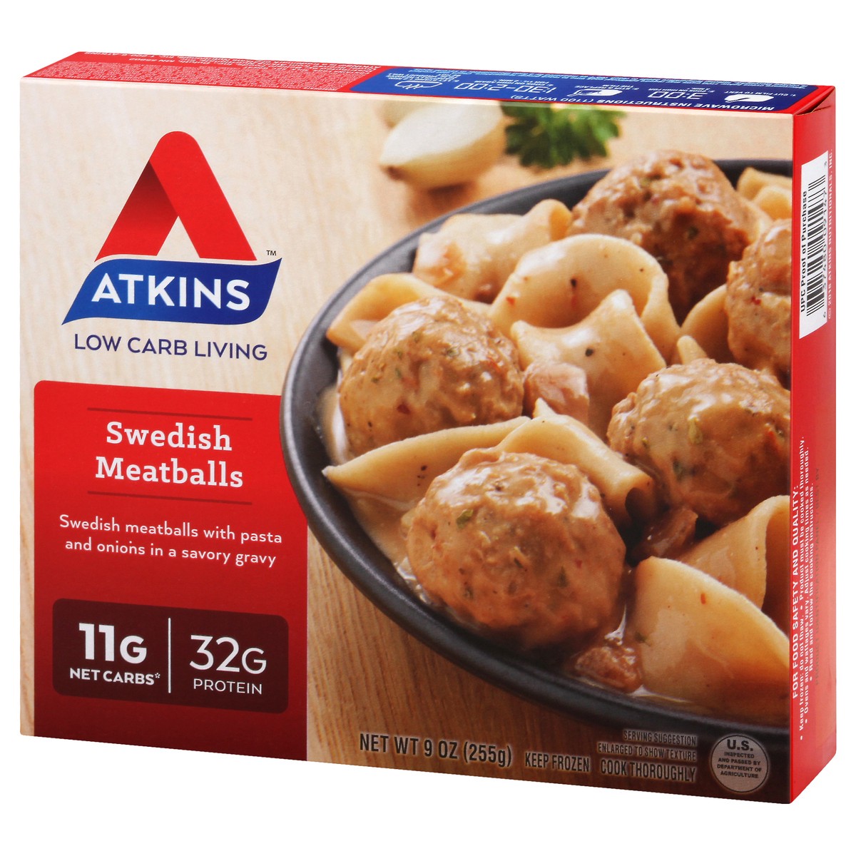 slide 2 of 13, Atkins Swedish Meatballs, 9 oz