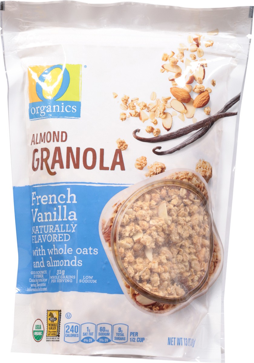 slide 6 of 9, O Organics French Vanilla Flavored Almond Granola, 13 oz