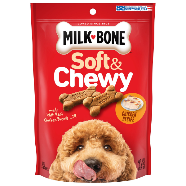 slide 2 of 19, Milk-Bone Soft and Chewy Dog Treats, Chicken Recipe With Chicken Breast, 5.6oz bag, 5.6 oz