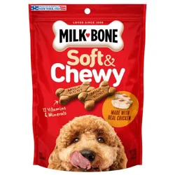 Milk-Bone Soft and Chewy Dog Treats, Chicken Recipe With Chicken Breast, 5.6oz bag