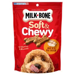 Milk-Bone Soft and Chewy Dog Treats, Chicken Recipe With Chicken Breast, 5.6oz bag