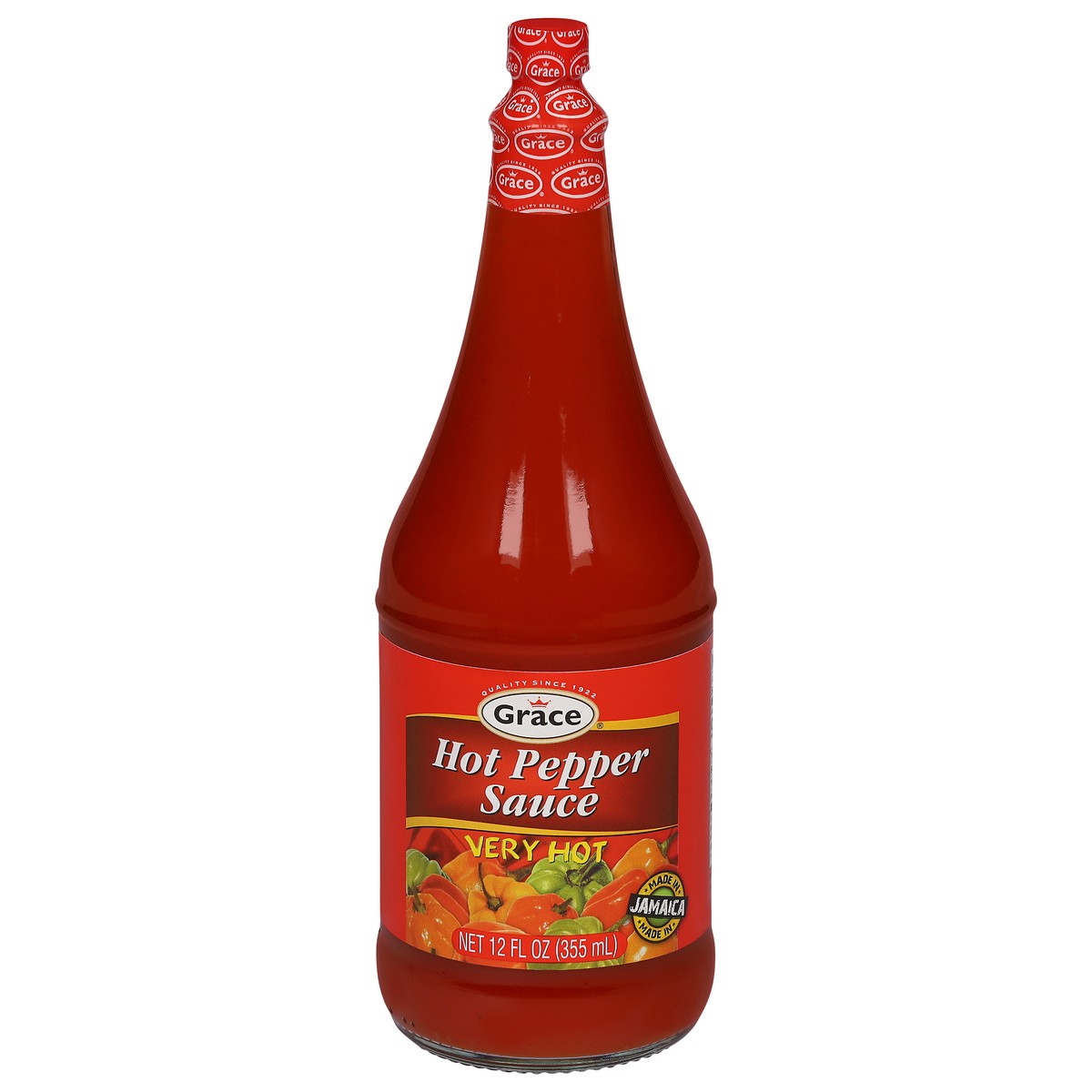 slide 1 of 1, Grace Very Hot Pepper Sauce 12 fl oz, 12 fl oz