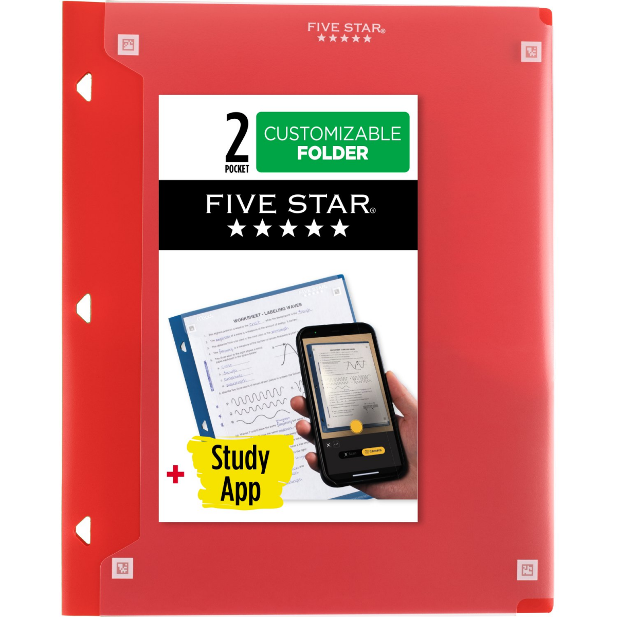 slide 1 of 17, Five Star Customizable Plastic Folder, 1 ct