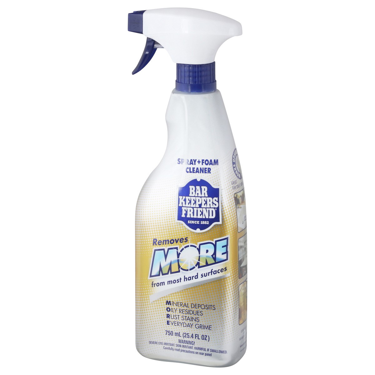 slide 8 of 12, Bar Keepers Friend Trigger Spray More Foam Cleaner, 25.4 fl oz