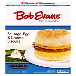 Bob Evans Farm-Fresh Goodness Sausage, Egg & Cheese Biscuits 4 ea