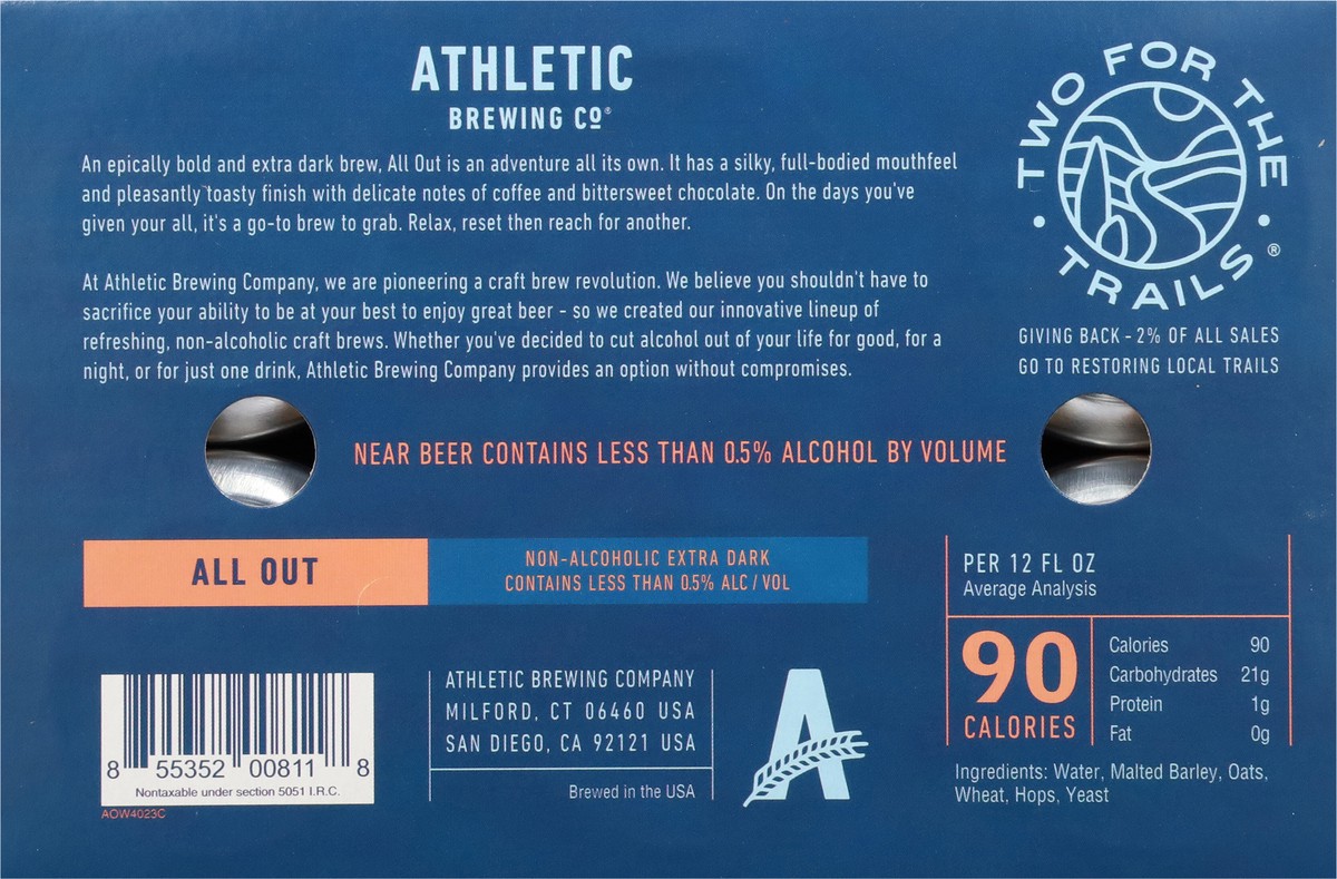 slide 5 of 9, Athletic Brewing Co Beer, 72 fl oz