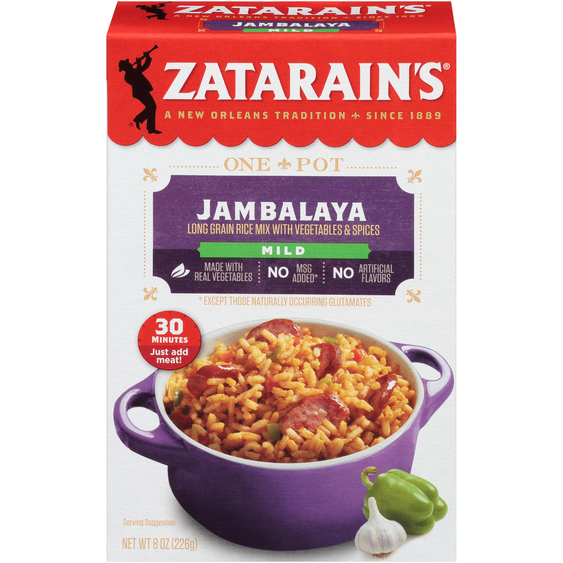 slide 1 of 9, Zatarain's Jambalaya Rice - Mild, 8 oz