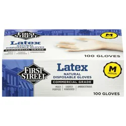 First Street Latex Glove Lp Medium