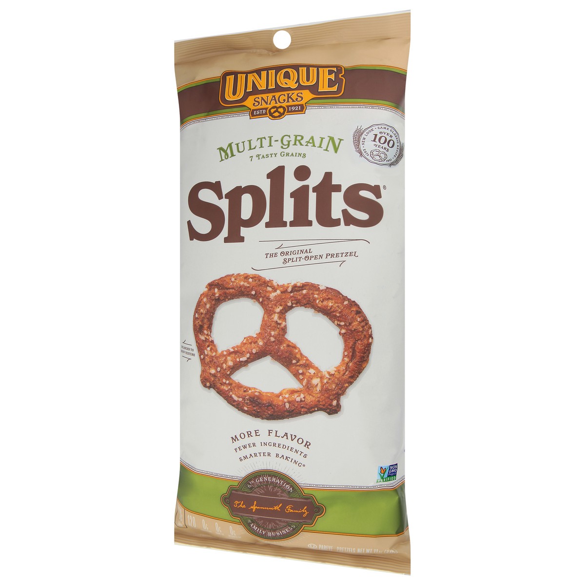 slide 3 of 9, Unique Snacks Splits Multi-Grain Pretzels 11 oz, 11 oz