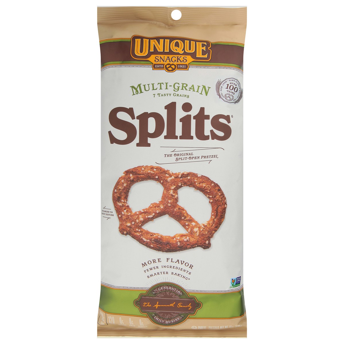 slide 1 of 9, Unique Snacks Splits Multi-Grain Pretzels 11 oz, 11 oz